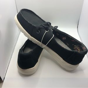 New Jollypop Womens  Black Fashion Sneakers Size 9